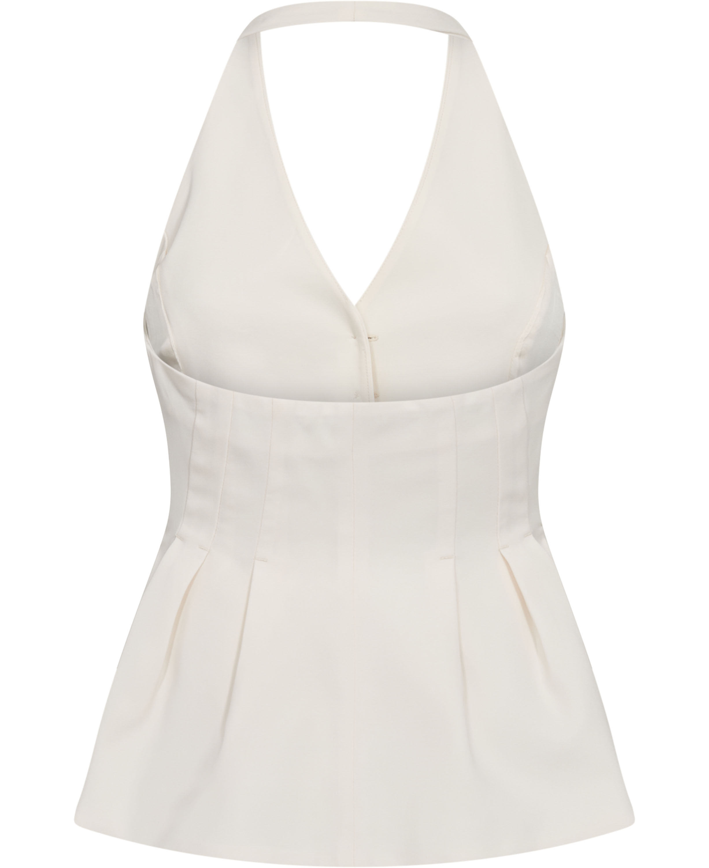 Peplum top with halter neck