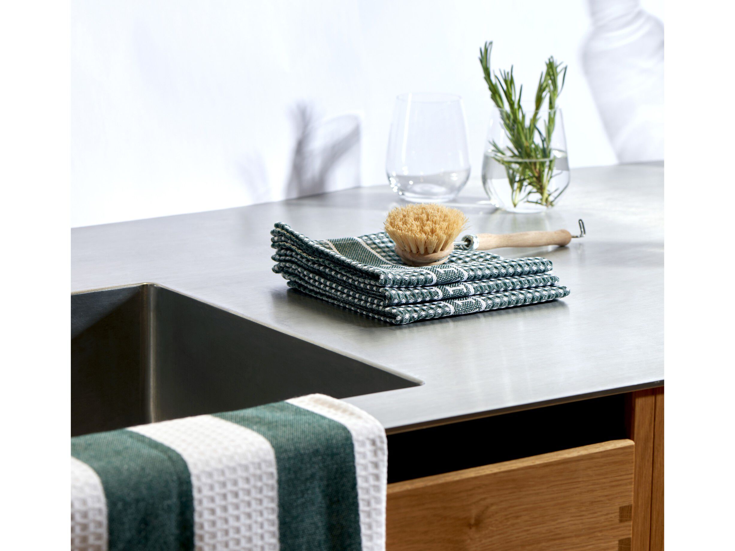 Viskestykke Pillivuyt 90 x 60 cm Gr&oslash;n