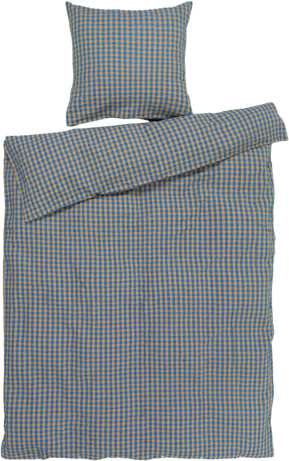 B&aelig;k&B&oslash;lge Senget&oslash;j 140x220 cm bl&aring;/okker DK