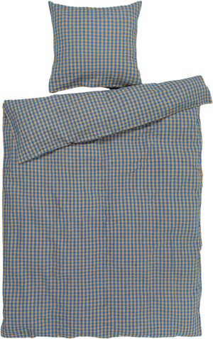 B&aelig;k&B&oslash;lge Senget&oslash;j 140x220 cm bl&aring;/okker DK