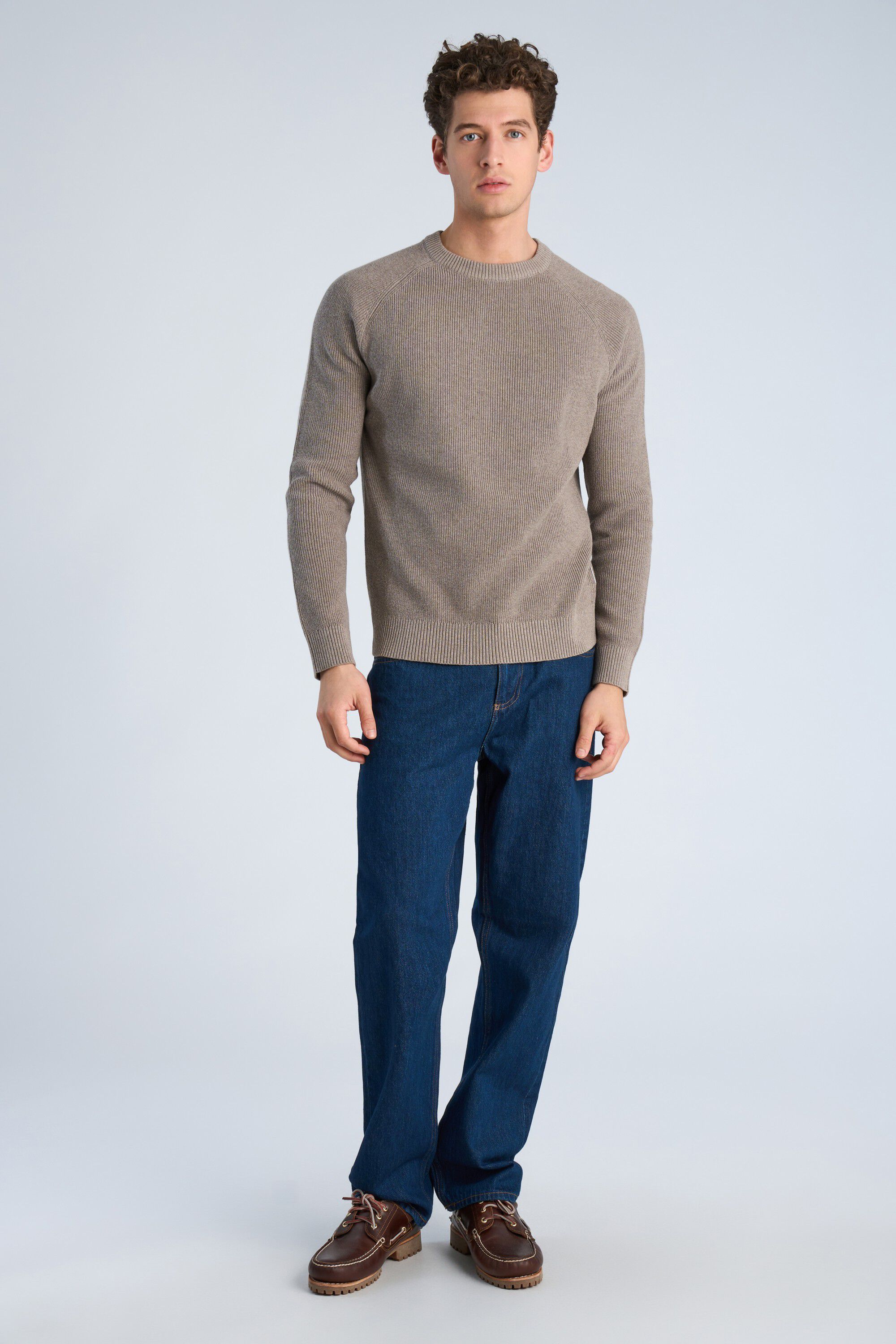 Ribbed L/S o-neck knit