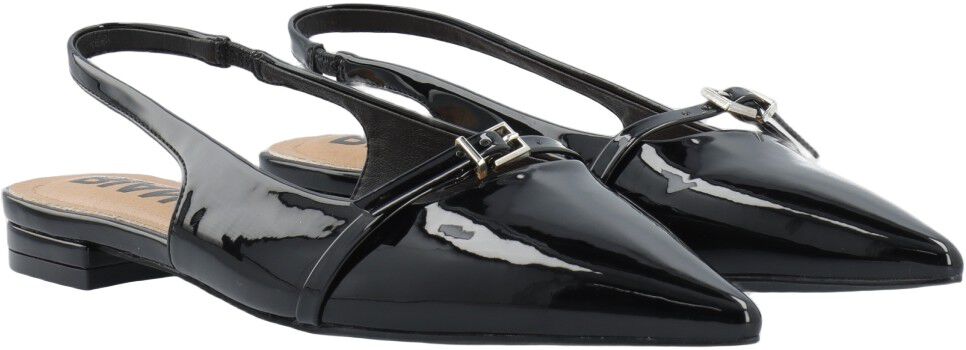 BIABARI Pointy Flat Slingback Faux Leather