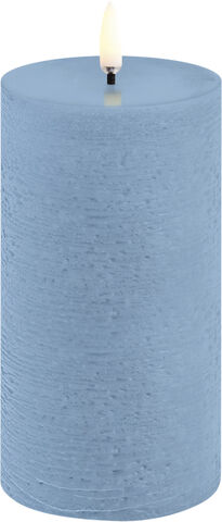 LED pillar candle, Sky Blue, Rustic, 7,8x15,2 cm