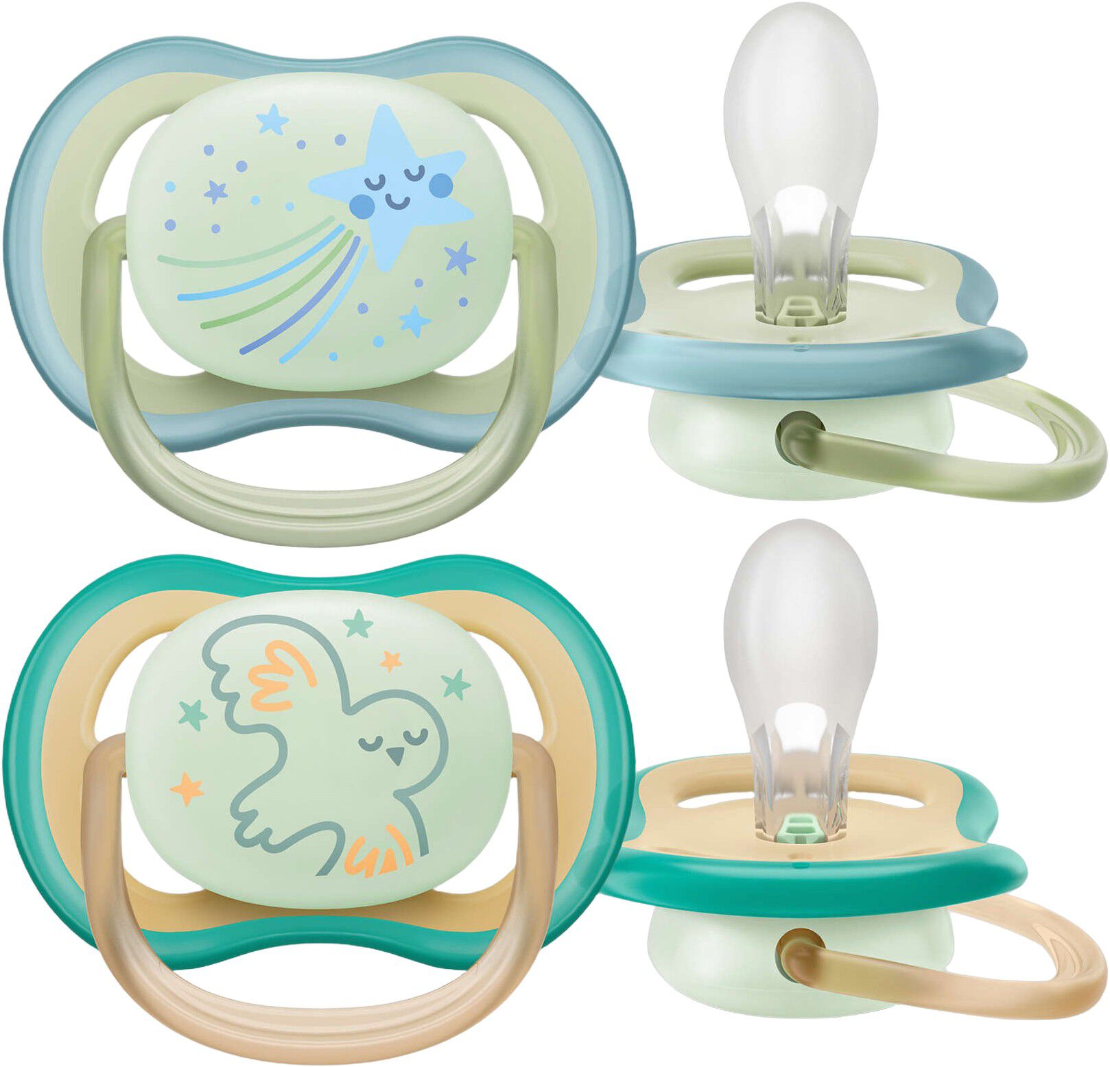 Philips Avent Ultra air sut - Pakke med2 - 0-6m night