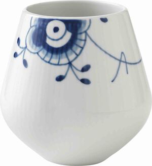 Blå Mega Riflet 12 cm. vase - lille