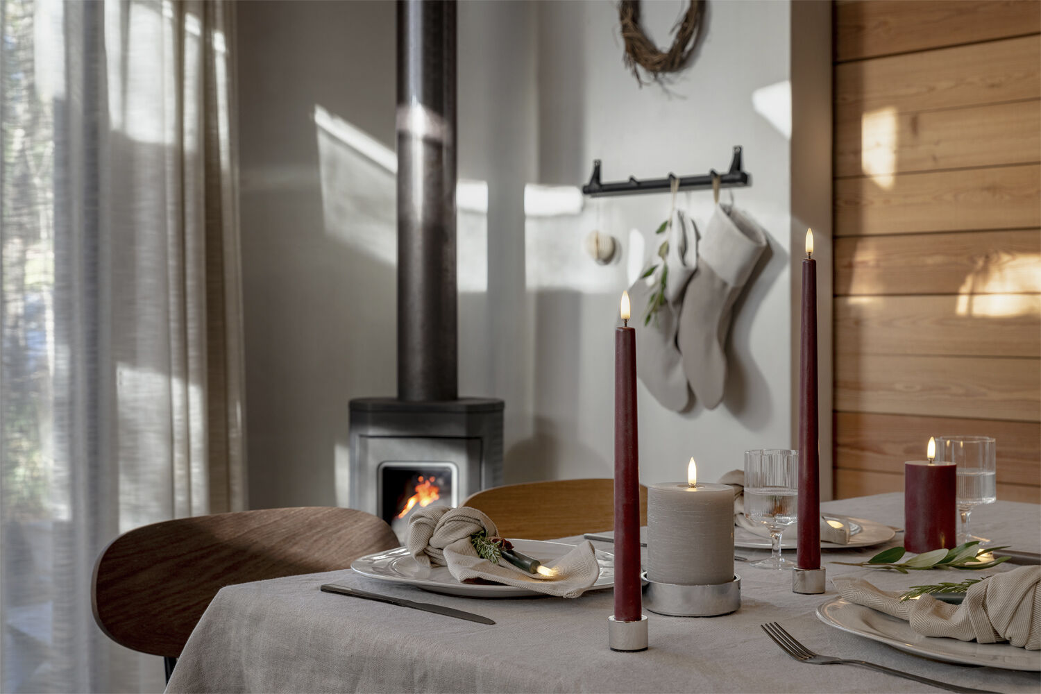 Light Candleholder pillar, Chrome, 9x3 cm