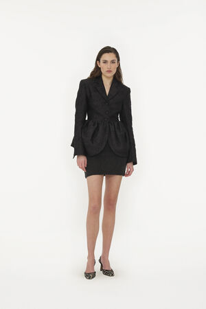 JACQUARD DRAPED BLAZER