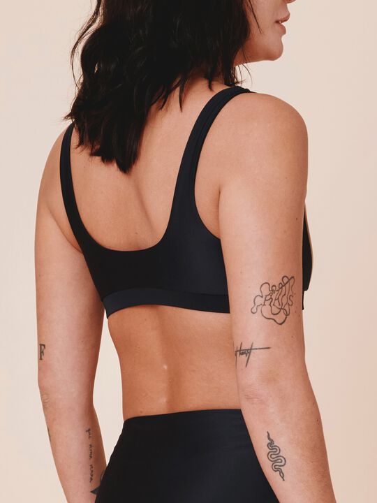 Agung Colorblock sporty bikini top - Nero