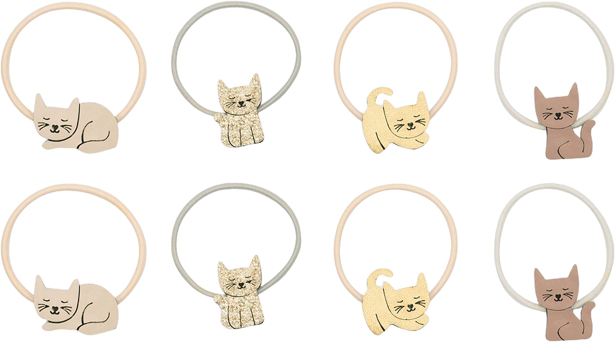 Mimi & Lula - 8 h&aring;relastikker - Mini Kitty Cat