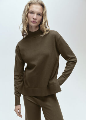 Perkins neck knitted sweater