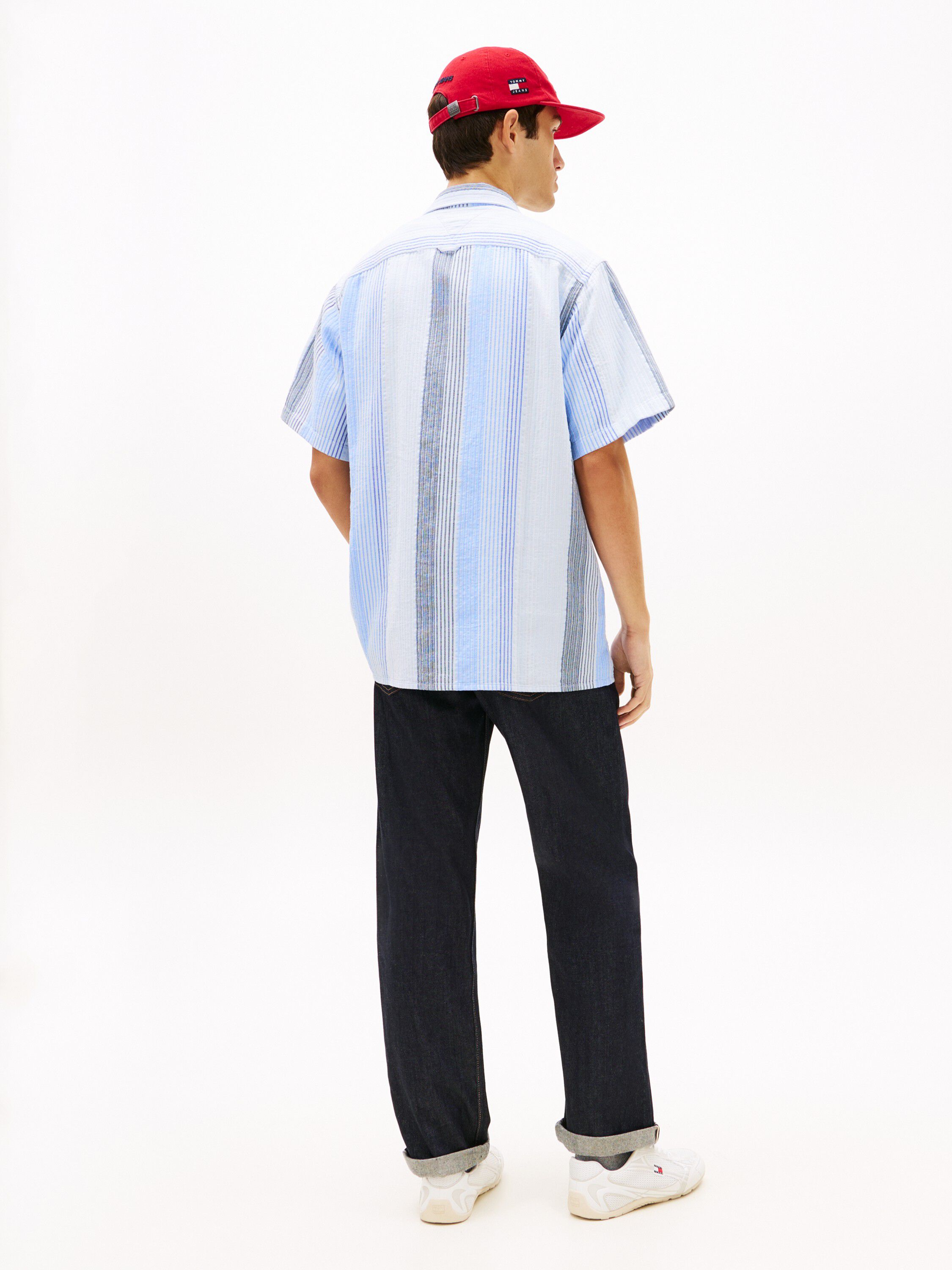 Relaxed Fit Stripe Short Sleeve Shirt