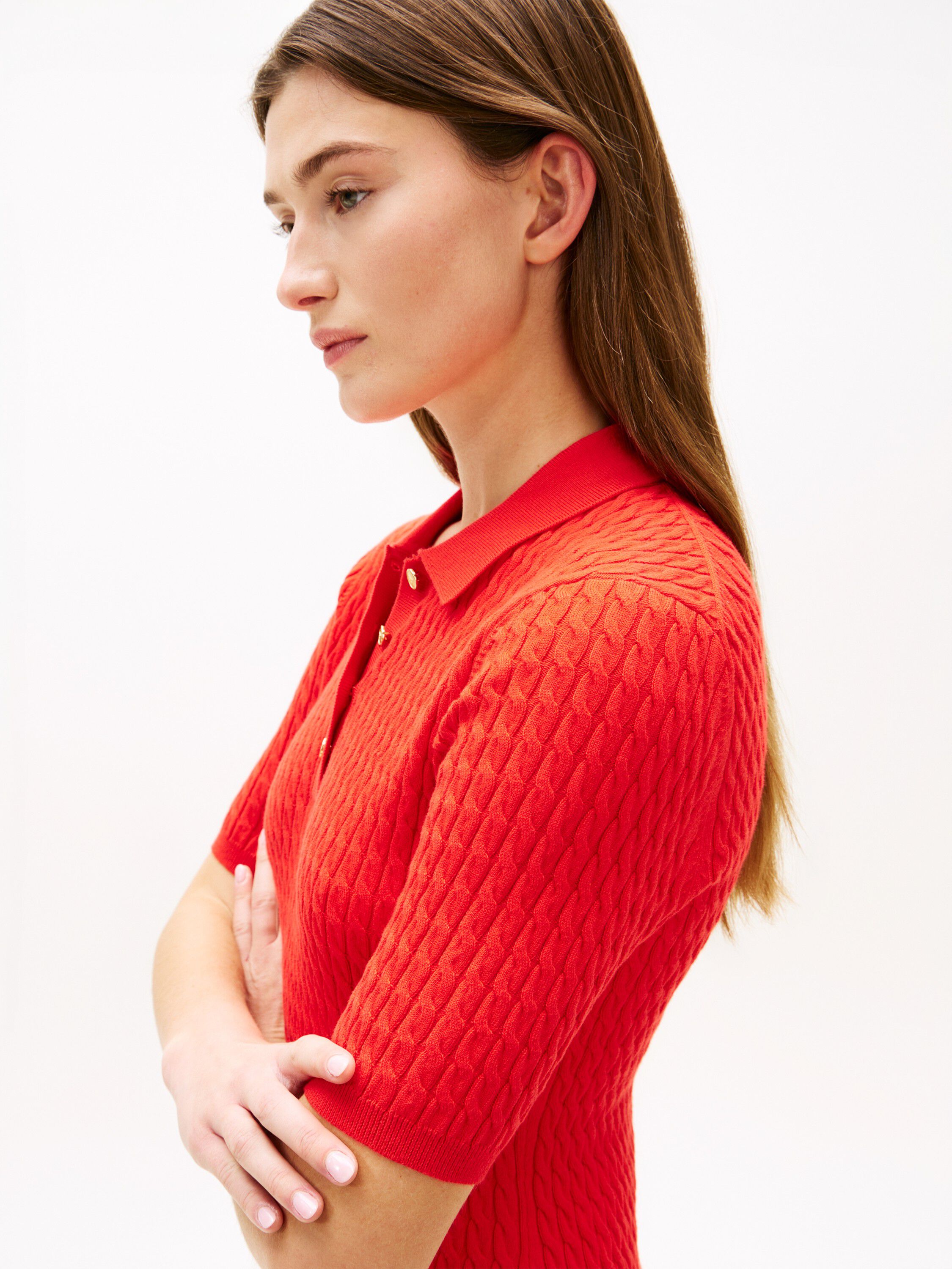 CO CABLE FINE GG S/S POLO DRESS