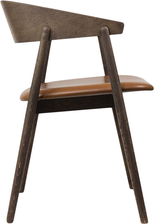 AC2 armchair, Smoked oak, Leather Cognac