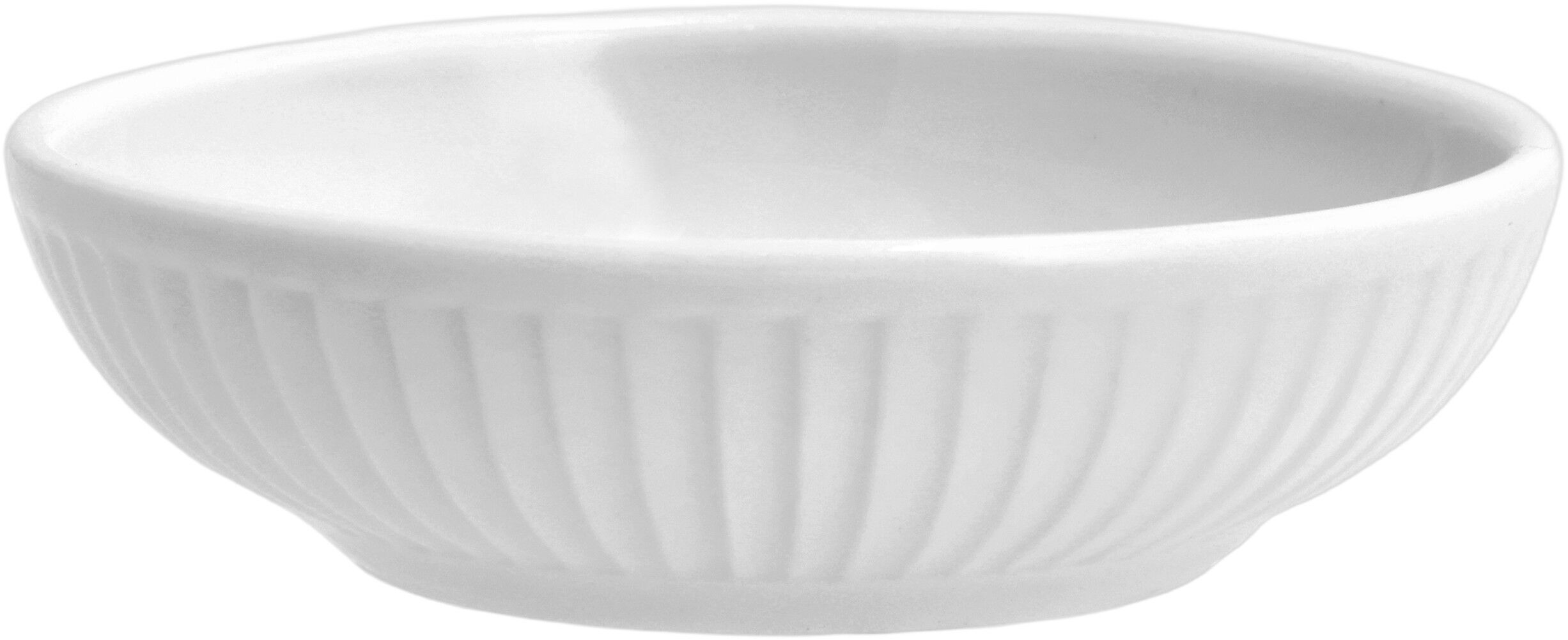 Sk&aring;l lille Pliss&eacute; 9 x 2,5 cm Hvid