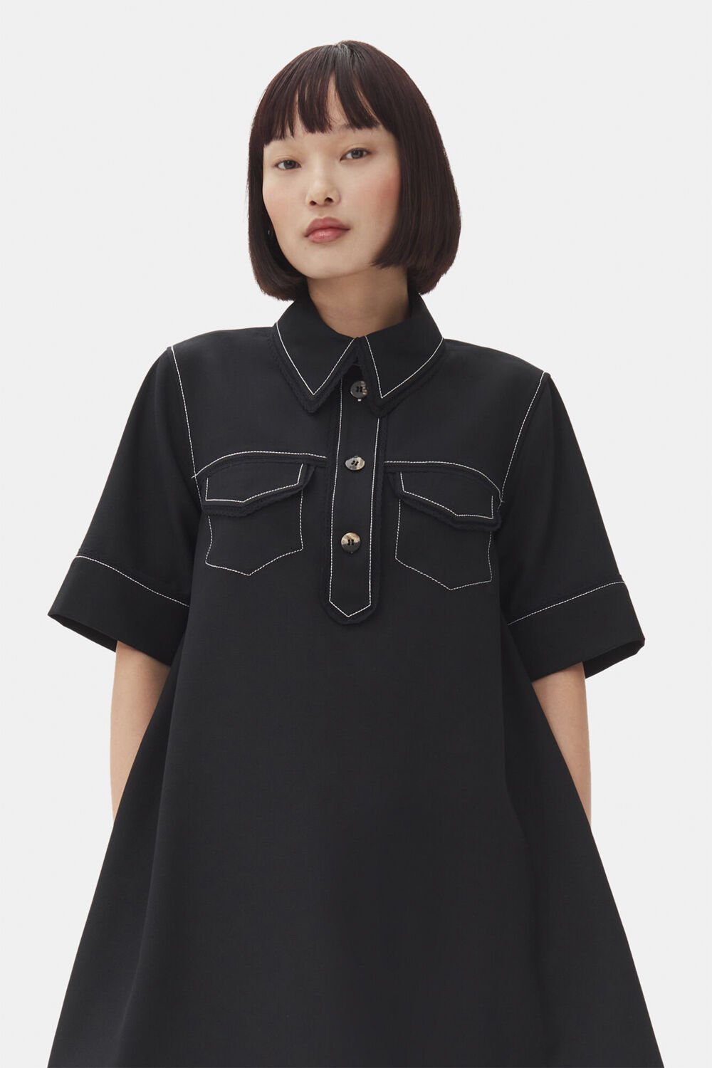 Crepe Sable Mini Dress