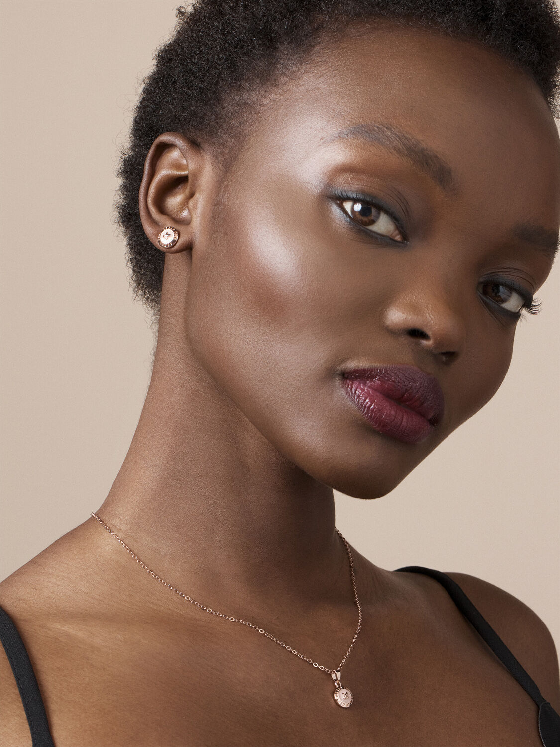 Elvina enamel button necklace store