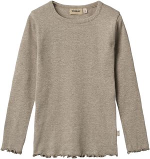 Langærmet Rib T-shirt Ida