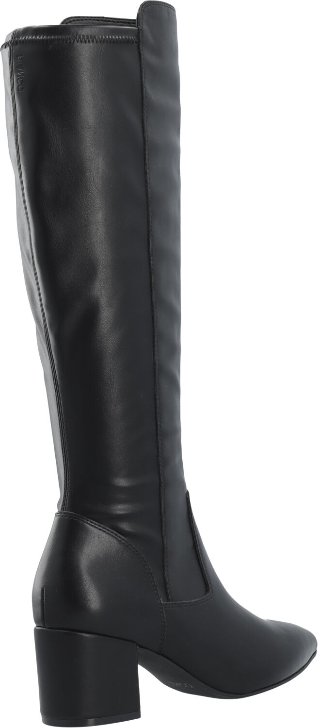 BIADEVIVED Stretch Knee High Boot Smooth Faux Leather