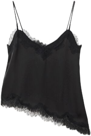 Asymmetric lace camisole top