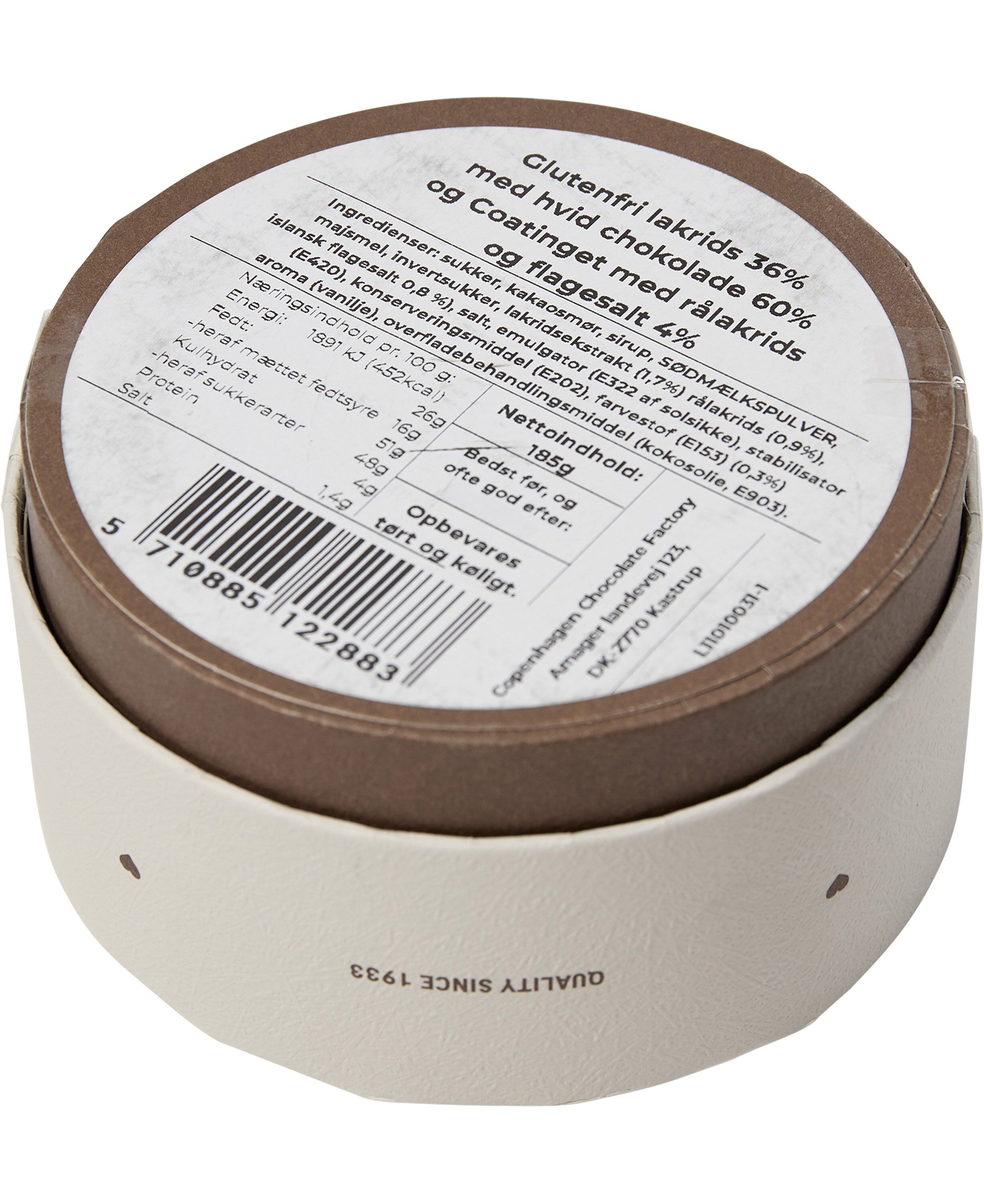 Box, Lakridsdrag&eacute; m/ hvid chokolade, r&aring;lakrids & flagesalt c