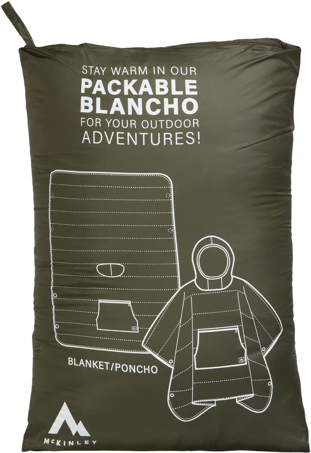 Packable Blanco Poncho