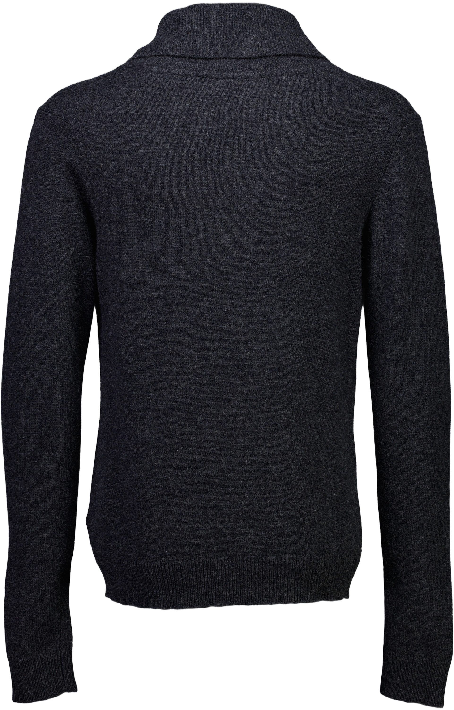 Lambswool shawl collar knit