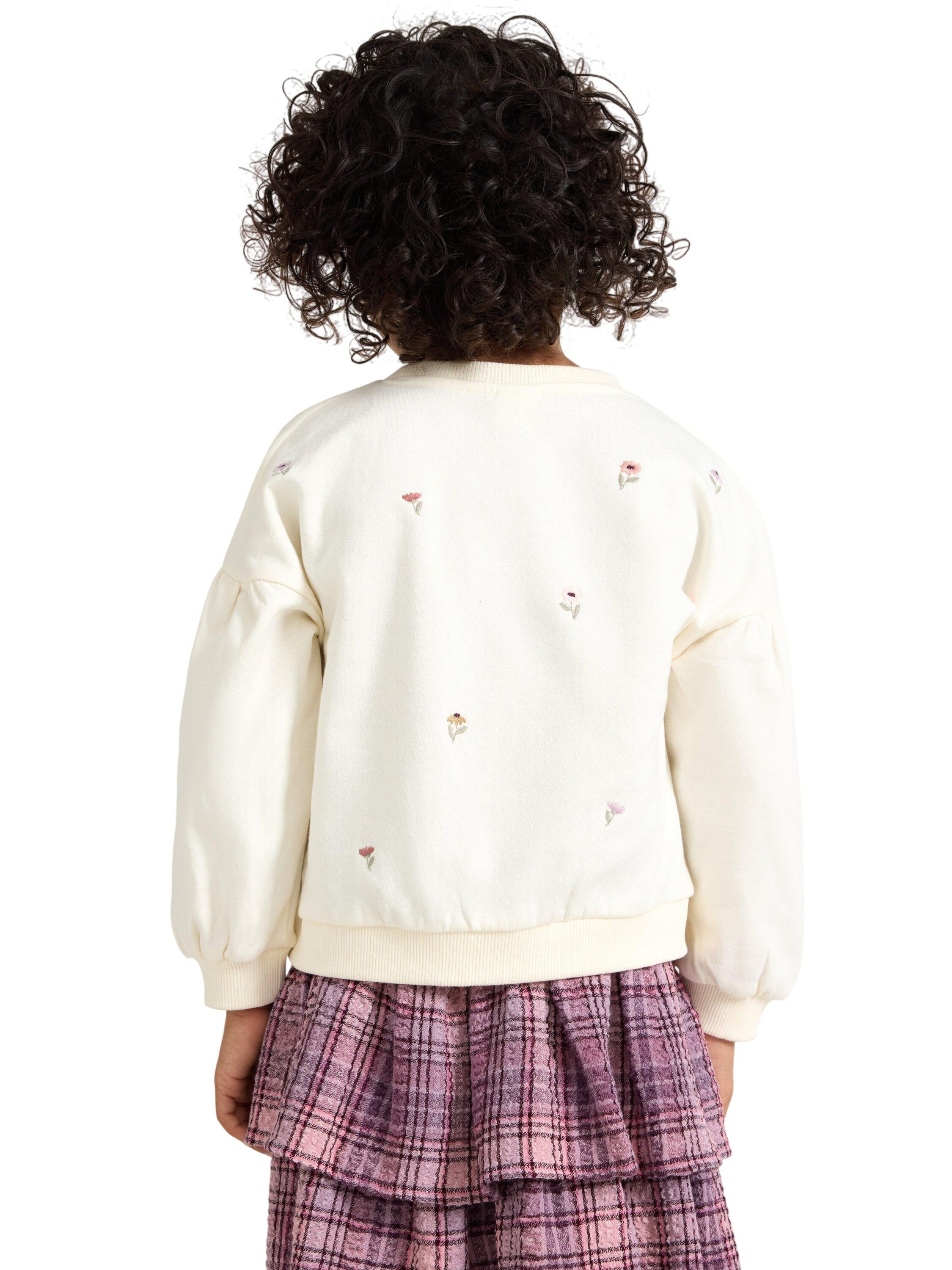 Mjuk sweatshirt i bomullstrik&aring; med