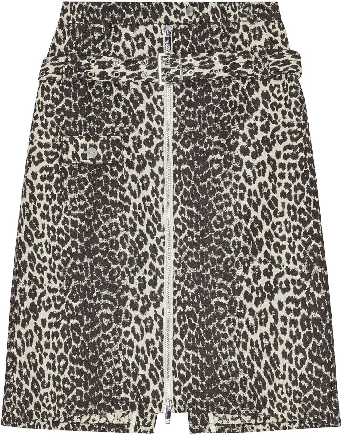 Cotton Tweed Midi Skirt