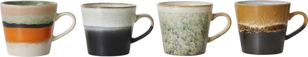 70s ceramics cappuccino mius, verve set of 4