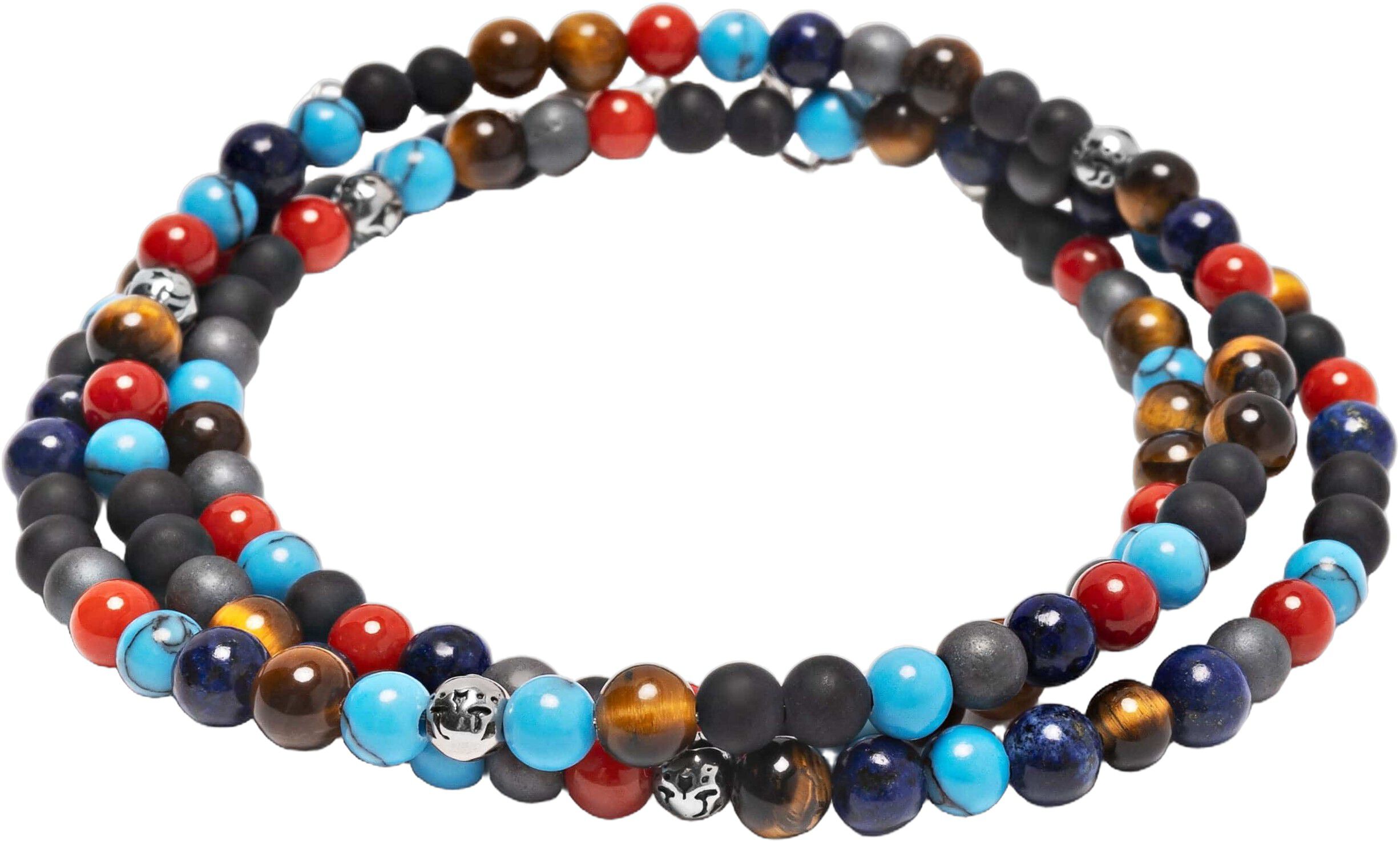 The Mykonos Collection - Turquoise, Red Glass Beads, Blue Lapis, Hemat