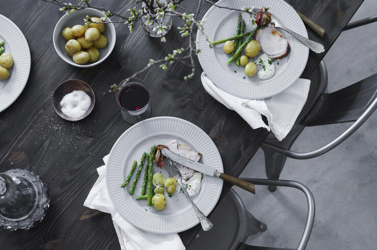 Plissé tallerken 28 cm.