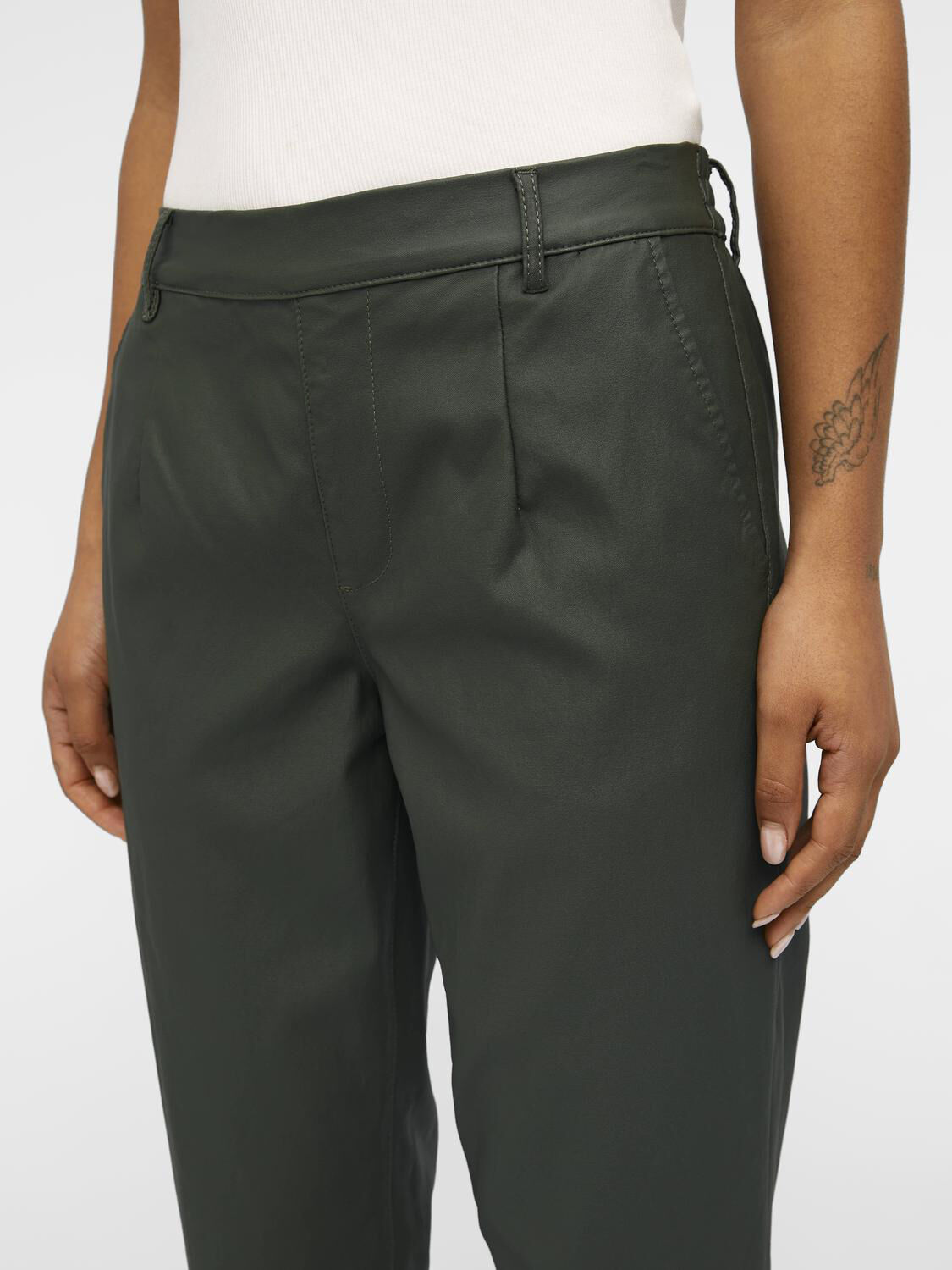 OBJBELLE LISA COATED PANT NOOS
