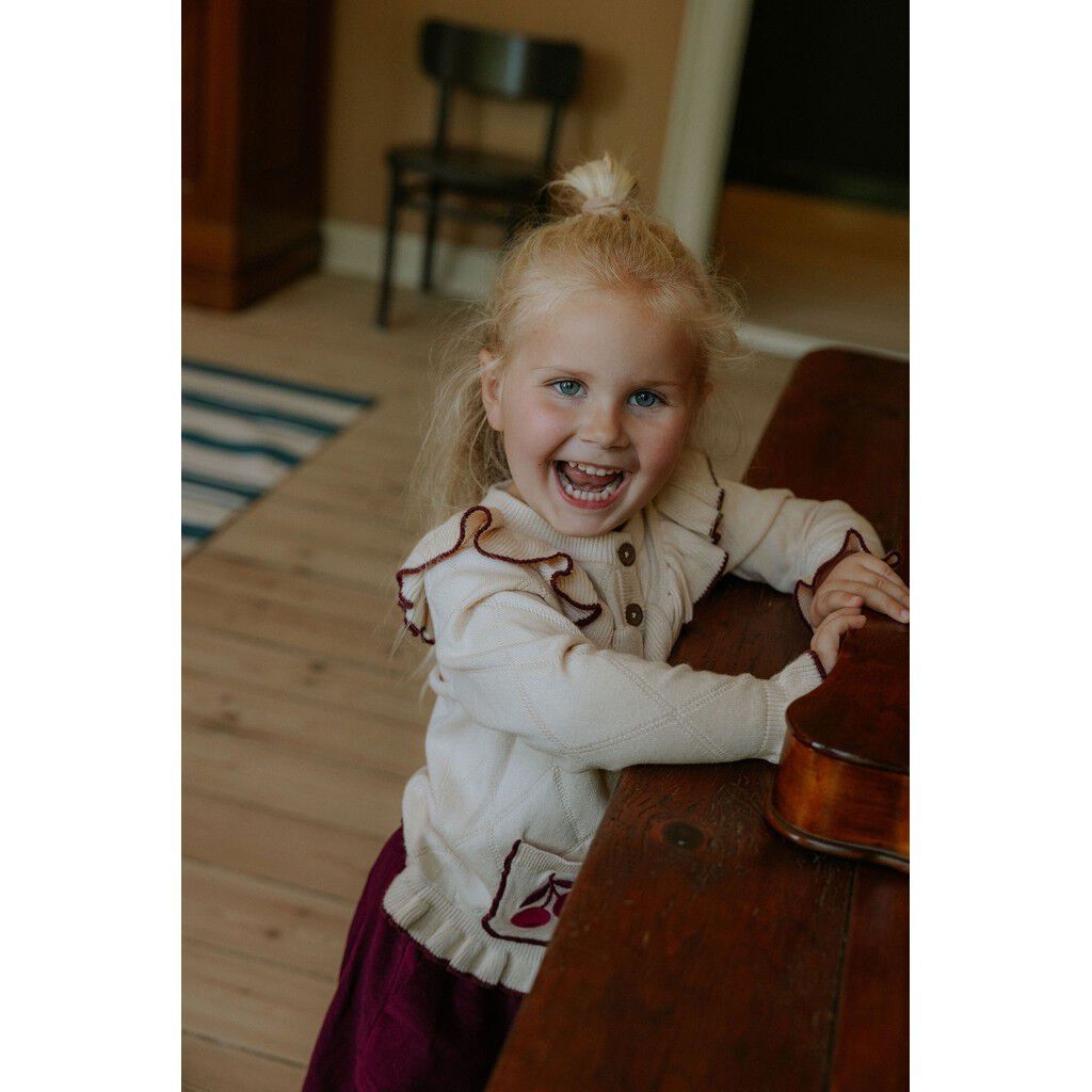 NOVA EMBR. RUFFLE CARDIGAN