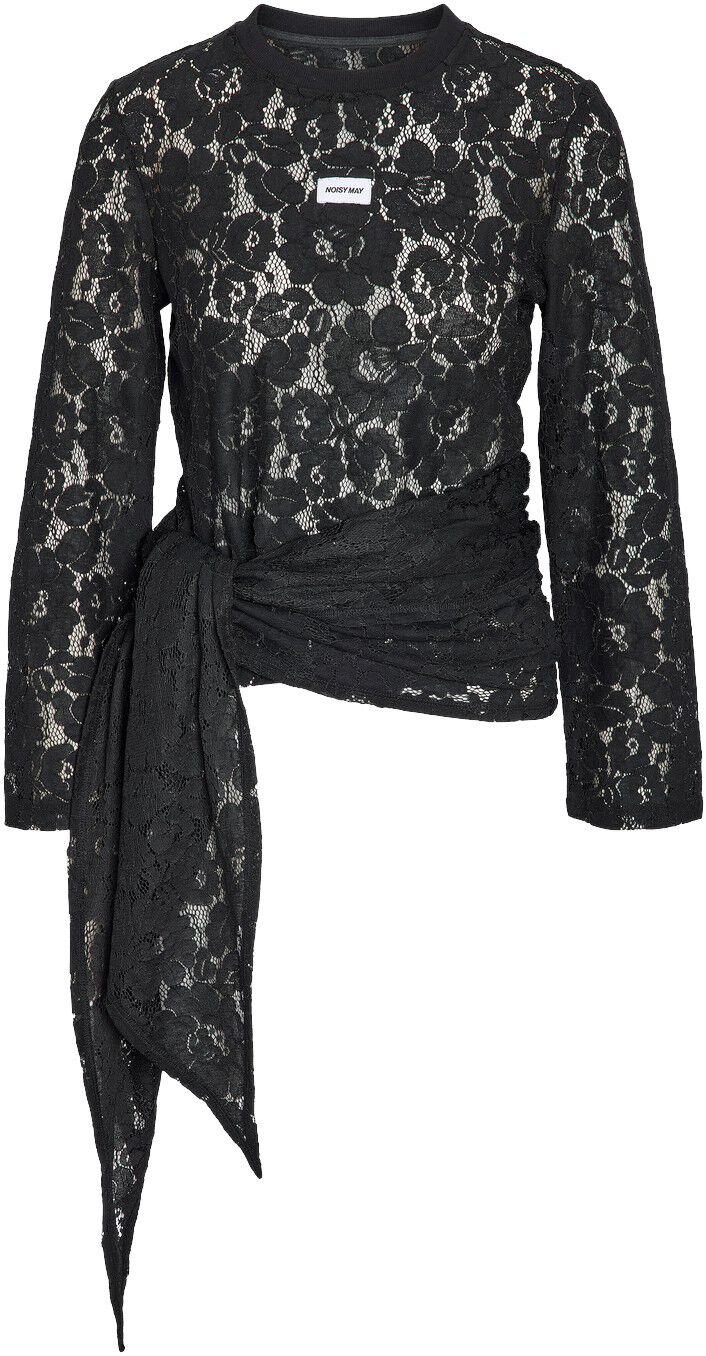 Nmvenna L/S Scarf Lace Top