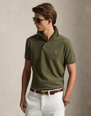 Custom Slim Fit Mesh Polo Shirt