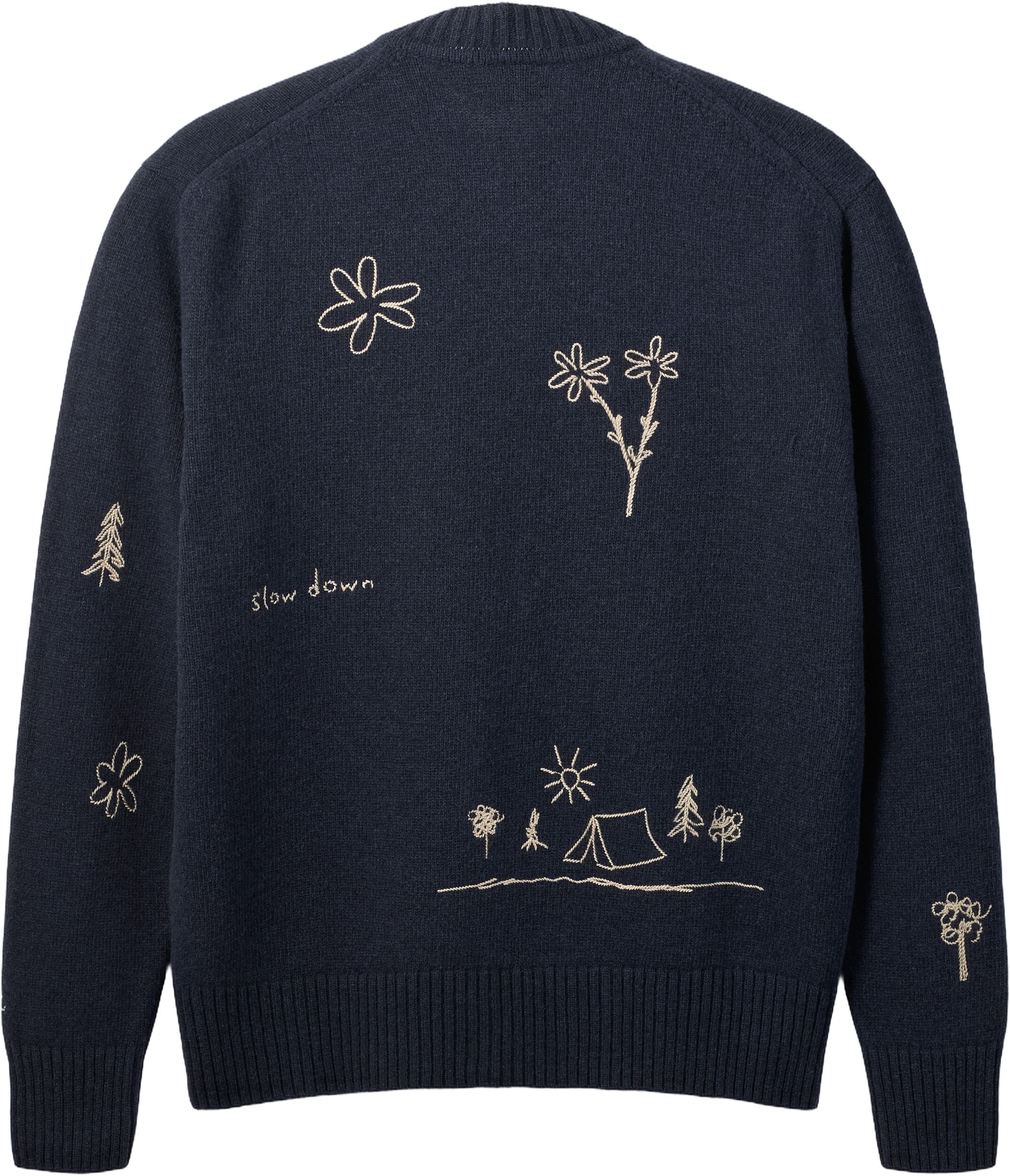 BIRD EMBROIDERY KNIT JACKET