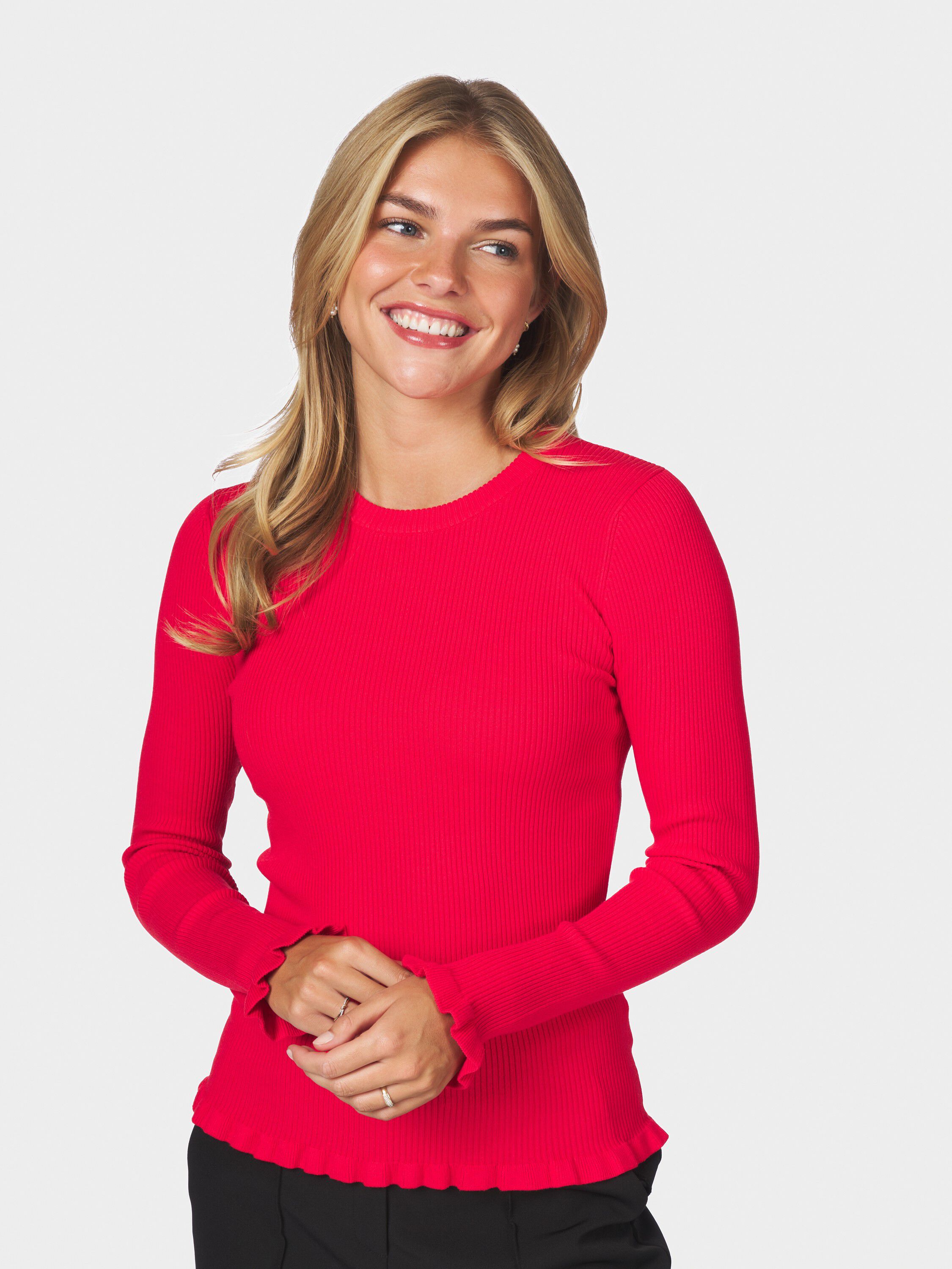 Nelle Solid Knit Blouse