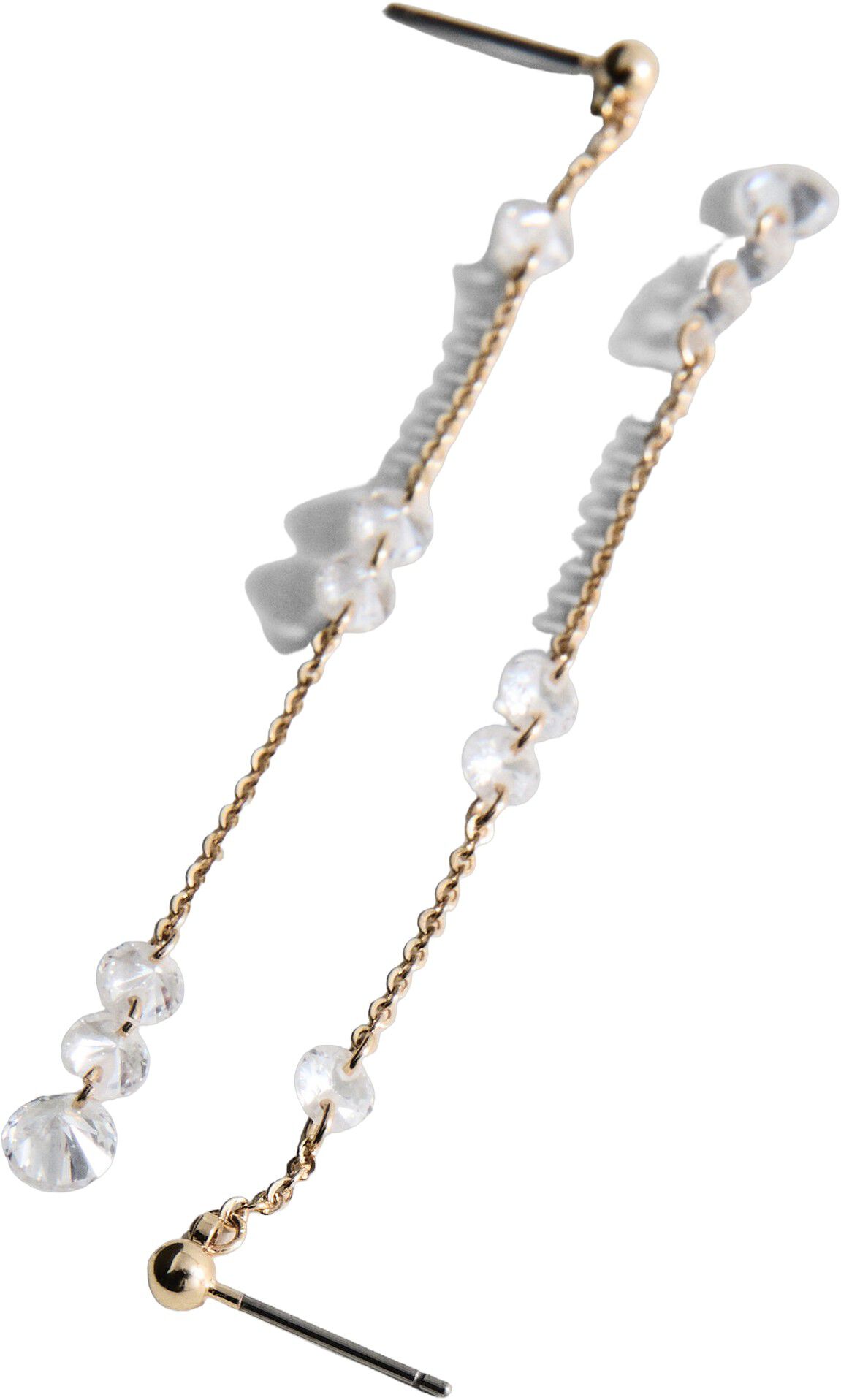 Long crystal earrings