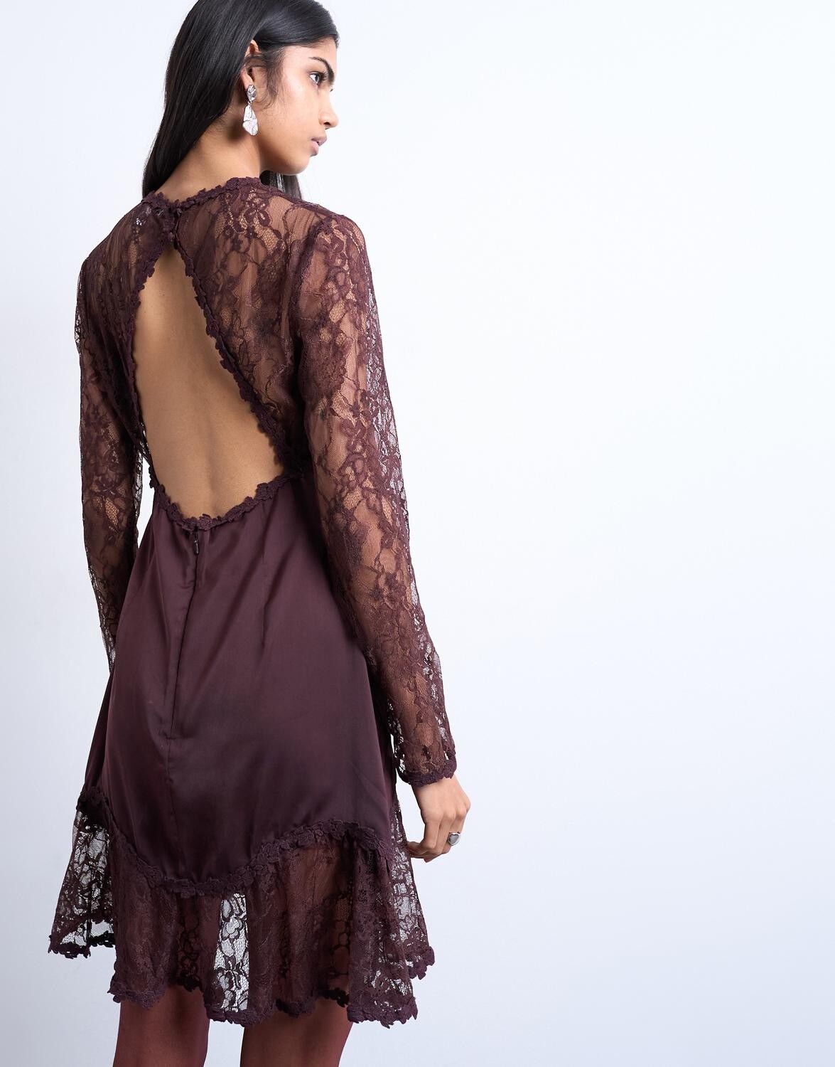 TSESTER LS LACE MINI DRESS WVN