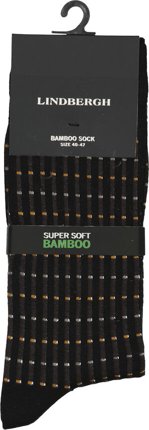 Checked pattern bamboo sock