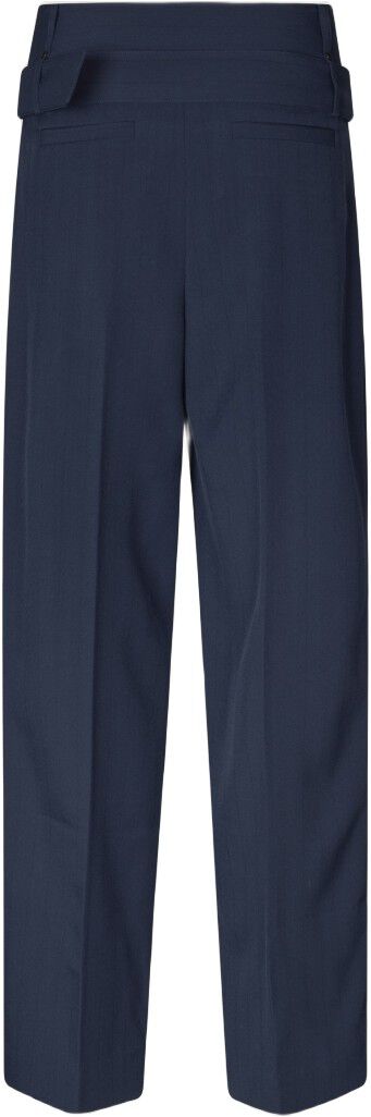 2435 Pinstripe Tailoring, Belted Tailored Pants