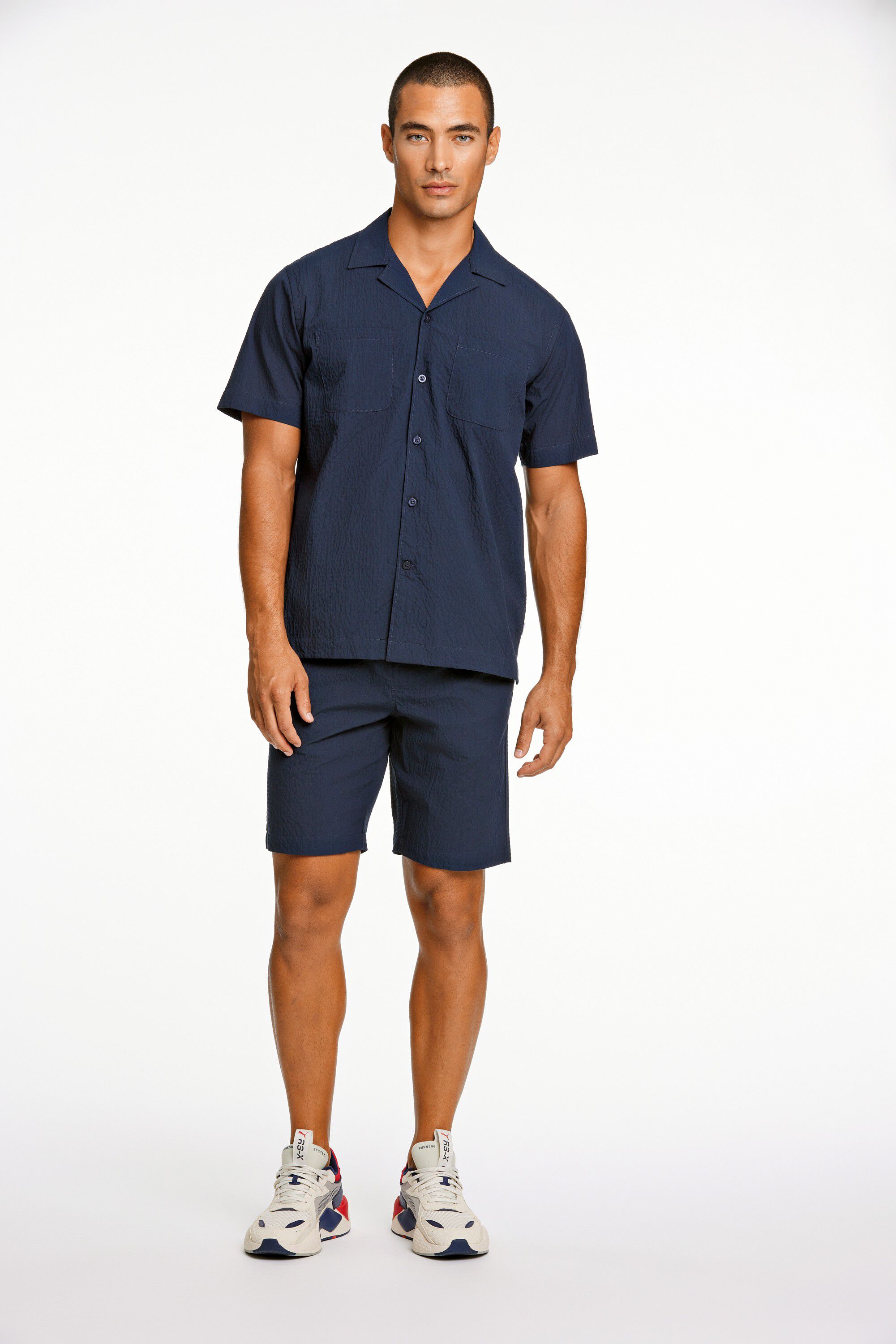 Seersucker shirt S/S+shorts