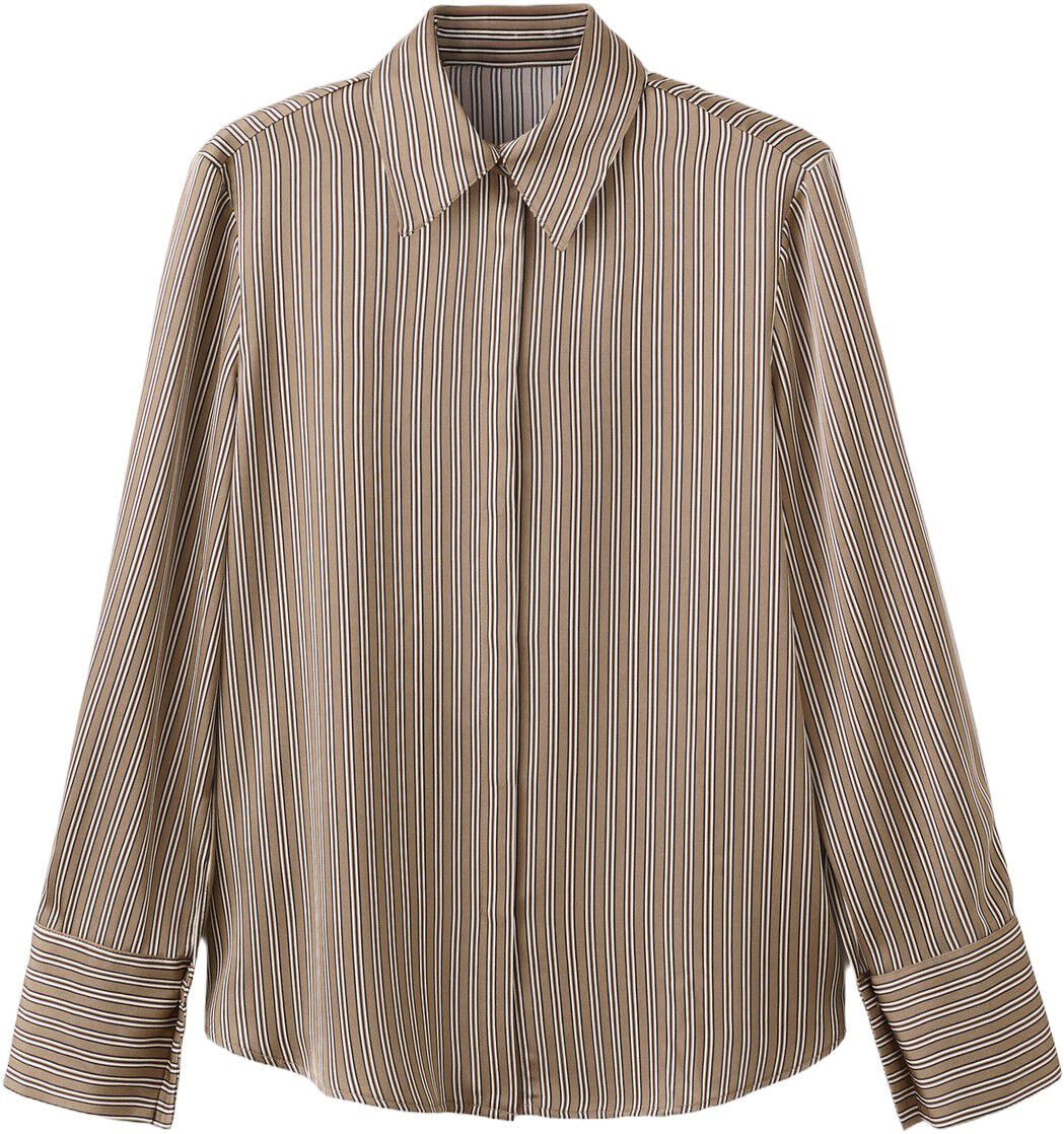 Satin striped shirt