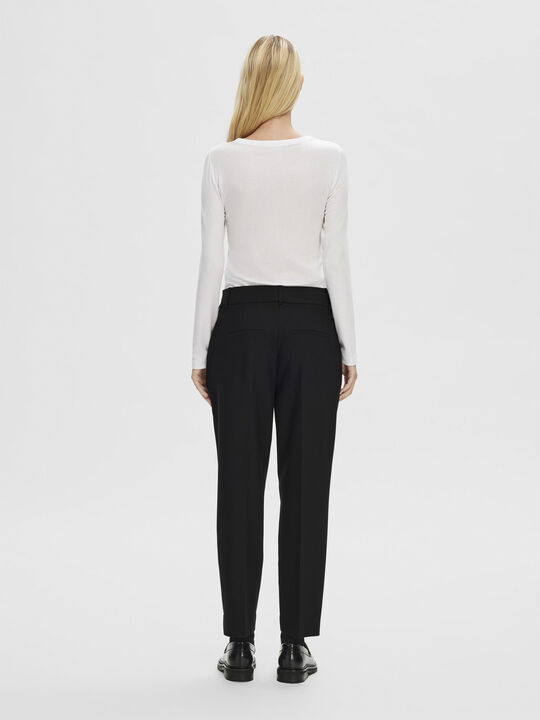 SLFRITA-RIA MW CROPPED PANT BLACK N