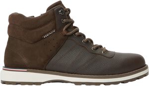 Leather Outdoor Cleat Mixed Texture Boots