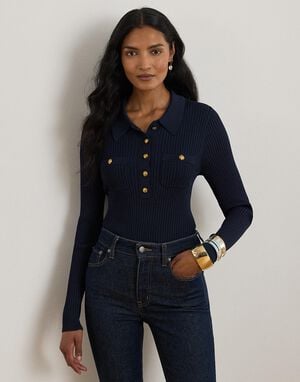 MATTE RAYON NYLON-LS SWEATER
