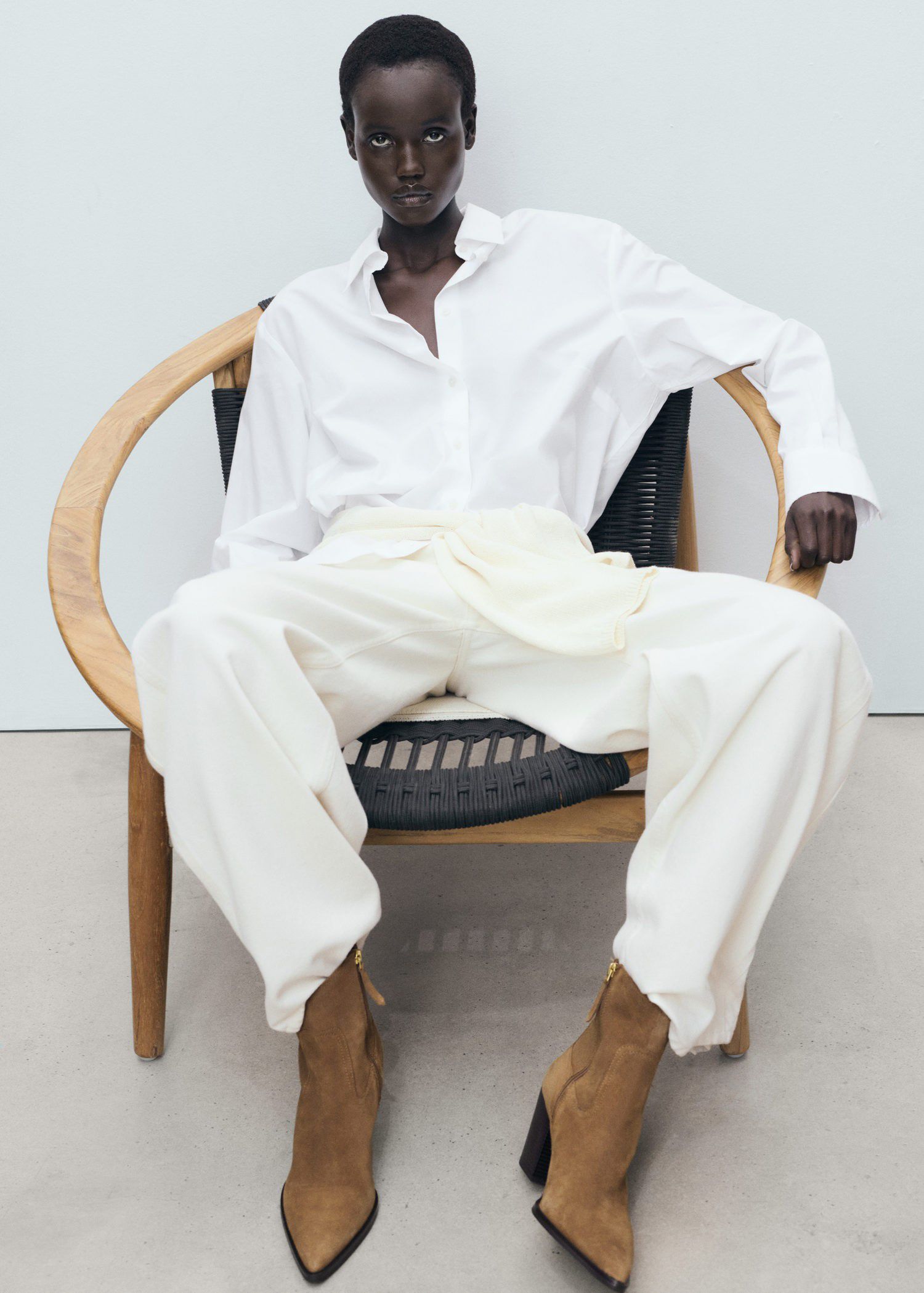 Suede block-heel boots