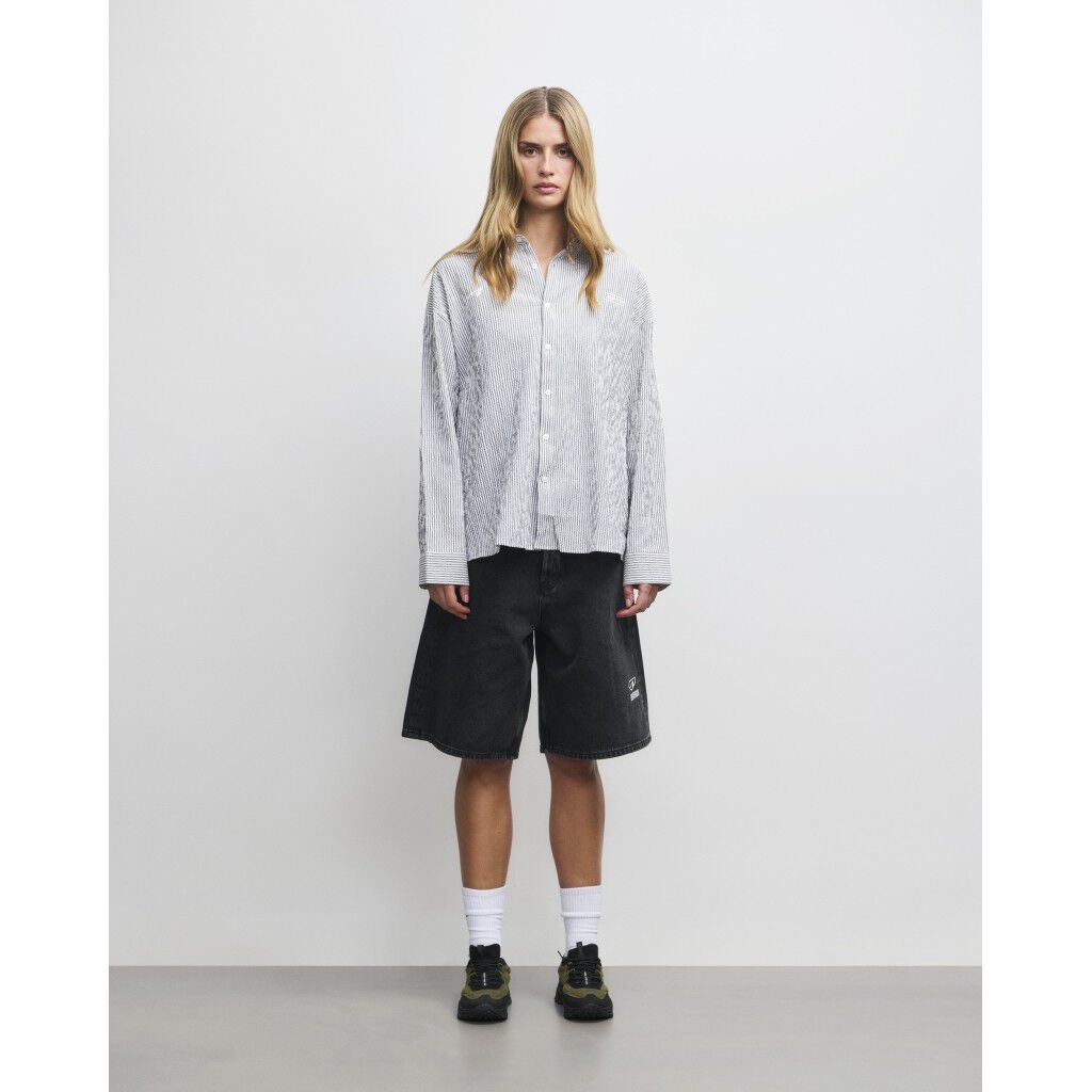 ARKK Logo Seersucker Shirt Khaki