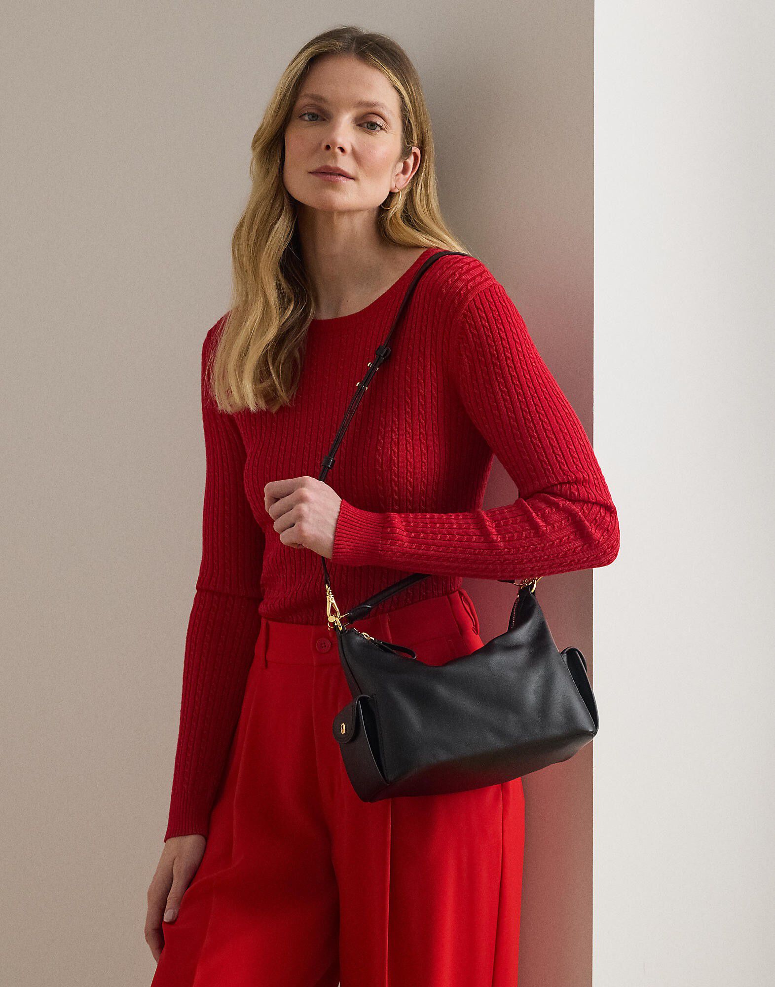 Nappa Leather Small Blaike Shoulder Bag