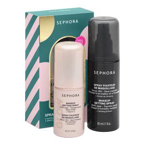 KIT DUO SPRAY ET FIXE - Duo af fikséringssprays (satin & glød)